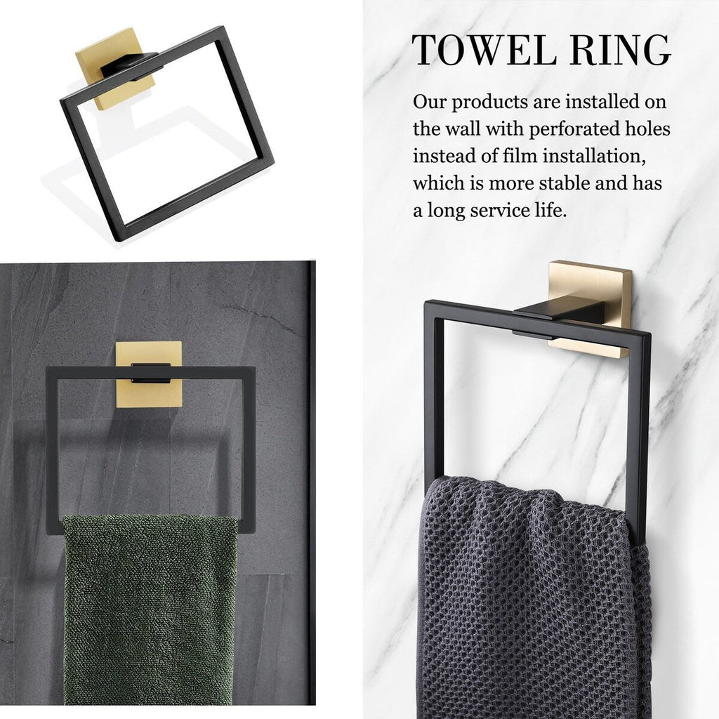 Ensemble de 5 accessoires de salle de bain Bathlet en acier inoxydable