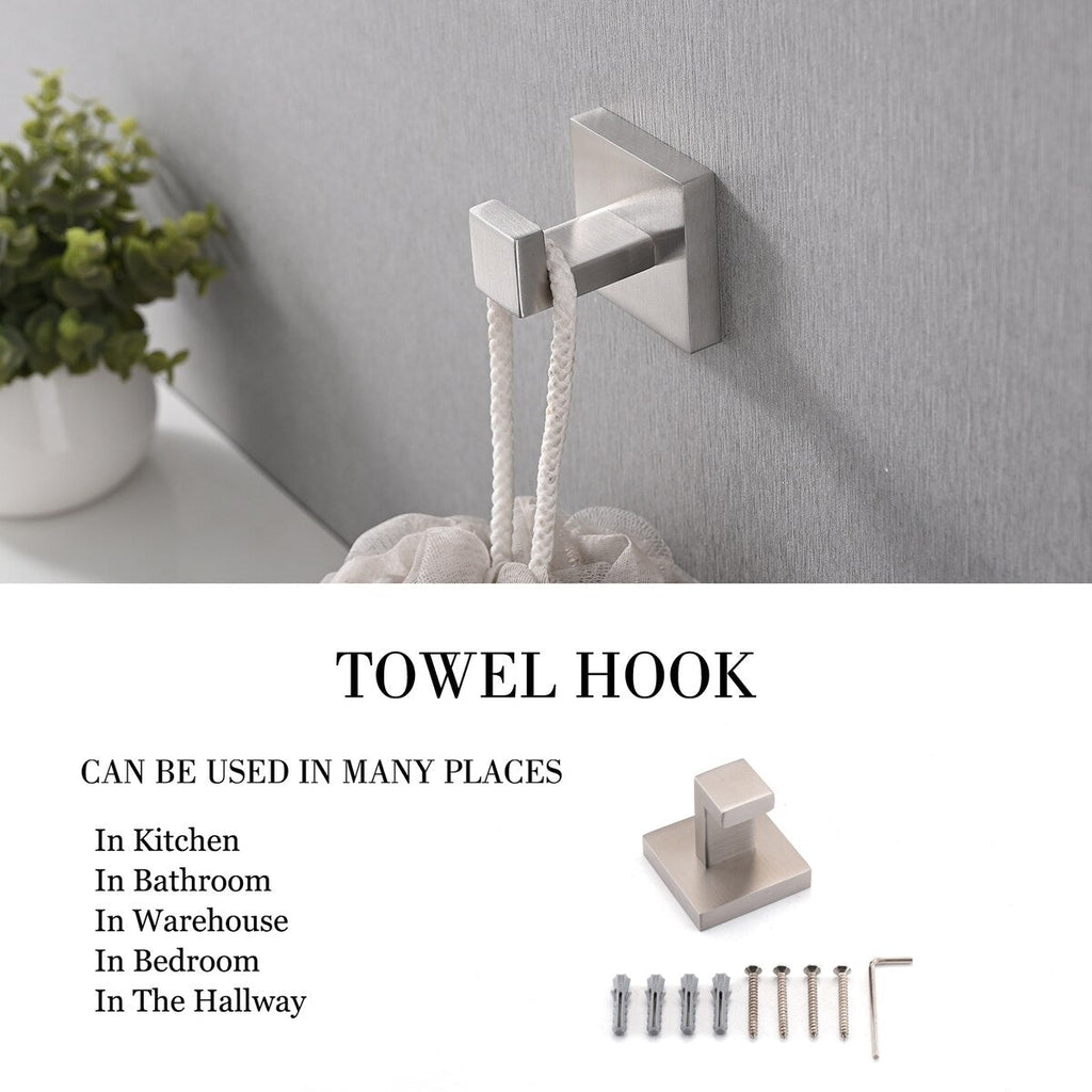 Ensemble de 5 accessoires de salle de bain Bathlet en acier inoxydable