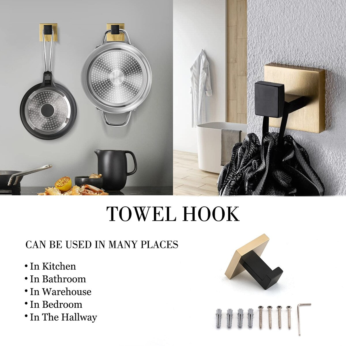 Ensemble de 5 accessoires de salle de bain Bathlet en acier inoxydable