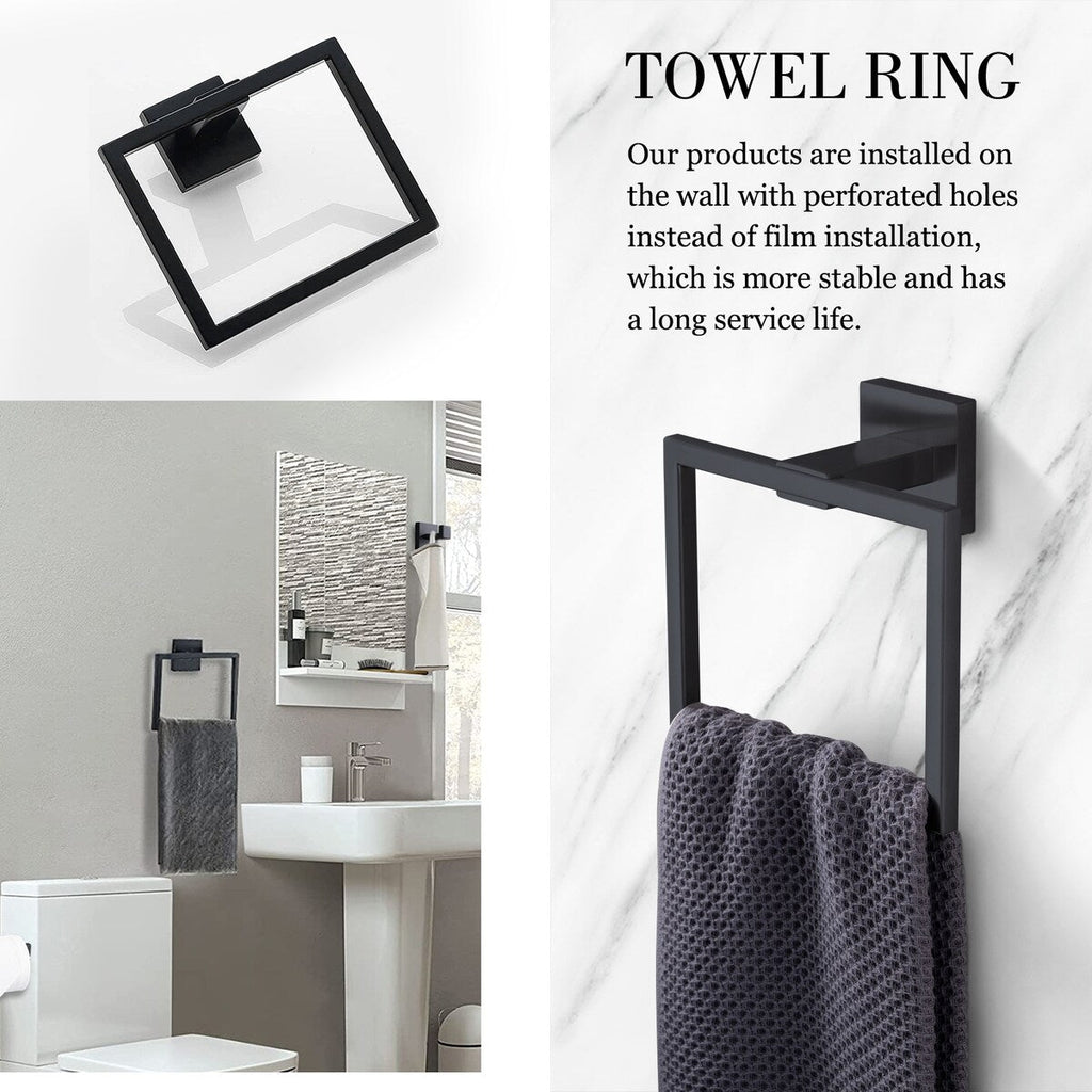 Ensemble de 5 accessoires de salle de bain Bathlet en acier inoxydable