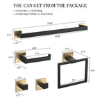 Ensemble de 5 accessoires de salle de bain Bathlet en acier inoxydable