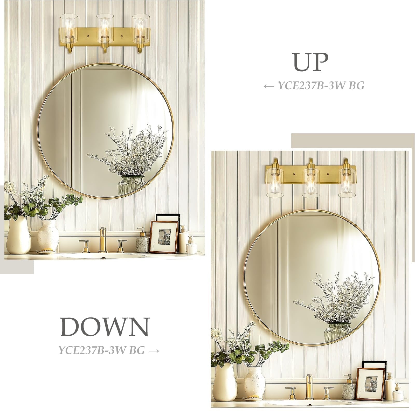 Applique murale style ferme pour salle de bain