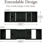 Plateau de baignoire en bambou extensible, support pour livres et tablettes, plateau de baignoire pliable