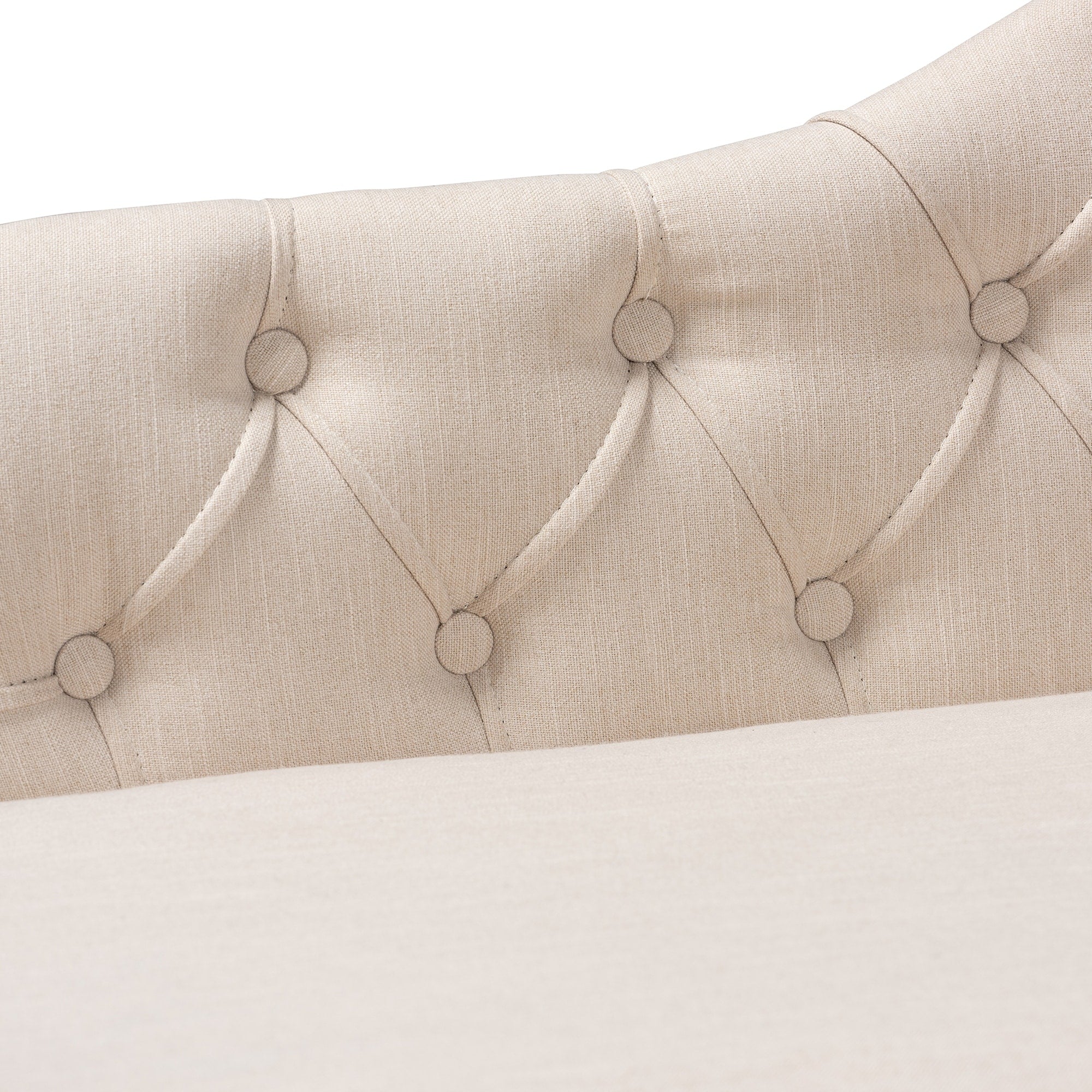 Chaise longue en bois de chêne avec revêtement en tissu Emeline de Baxton Studio