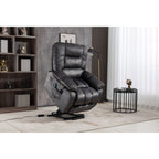 Fauteuil inclinable électrique surdimensionné en chenille gris Beacon avec massage à 8 points et chauffage lombaire