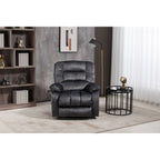 Fauteuil inclinable électrique surdimensionné en chenille gris Beacon avec massage à 8 points et chauffage lombaire