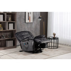 Fauteuil inclinable électrique surdimensionné en chenille gris Beacon avec massage à 8 points et chauffage lombaire