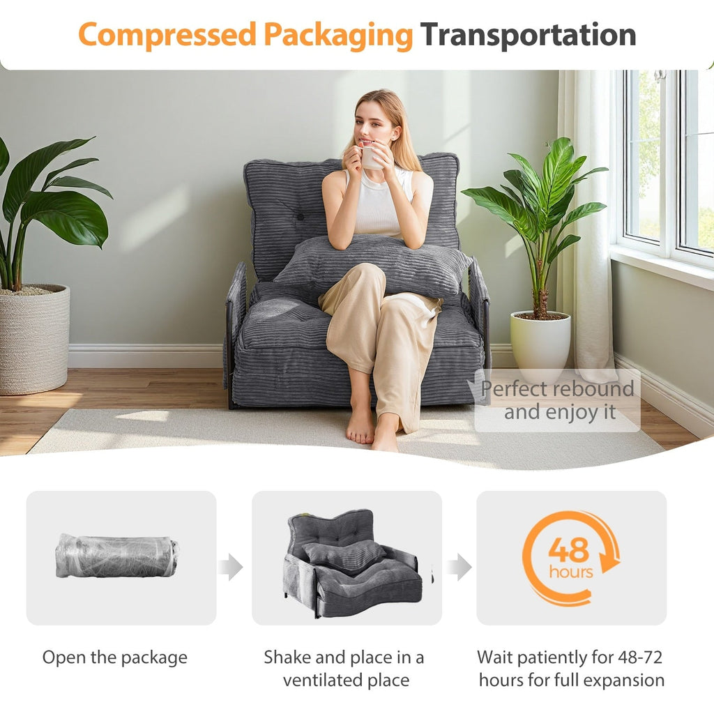 Canapé-lit poire, canapé-lit de sol - 30 x 25,6