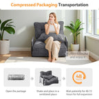 Canapé-lit poire, canapé-lit de sol - 30 x 25,6