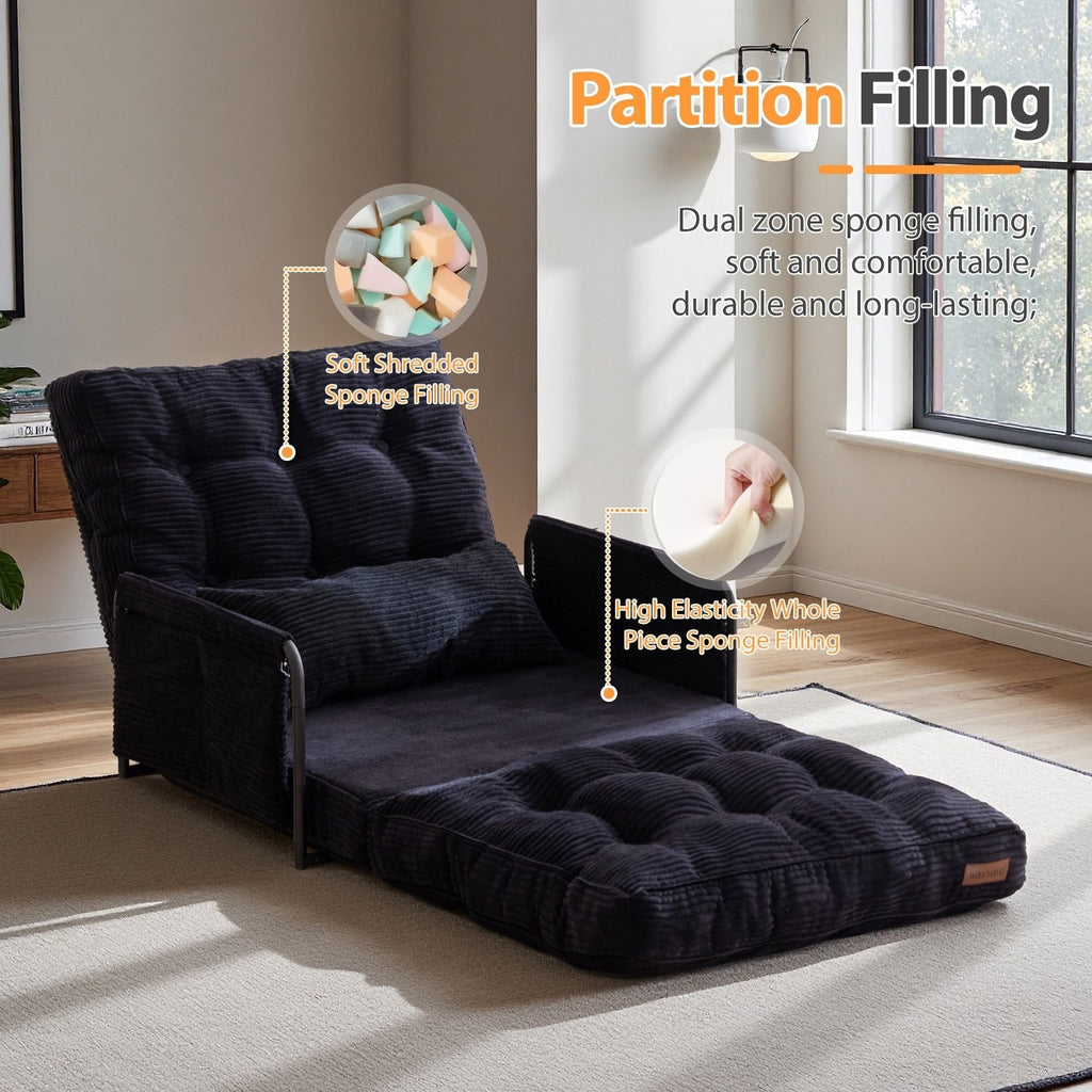 Canapé-lit poire, canapé-lit de sol - 30 x 25,6