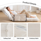 Canapé-lit poire, canapé-lit de sol - 30 x 25,6