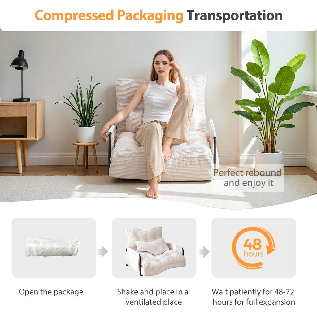 Canapé-lit poire, canapé-lit de sol - 30 x 25,6