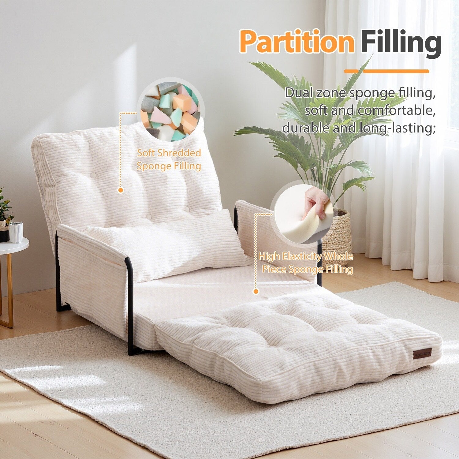 Canapé-lit poire, canapé-lit de sol - 30 x 25,6