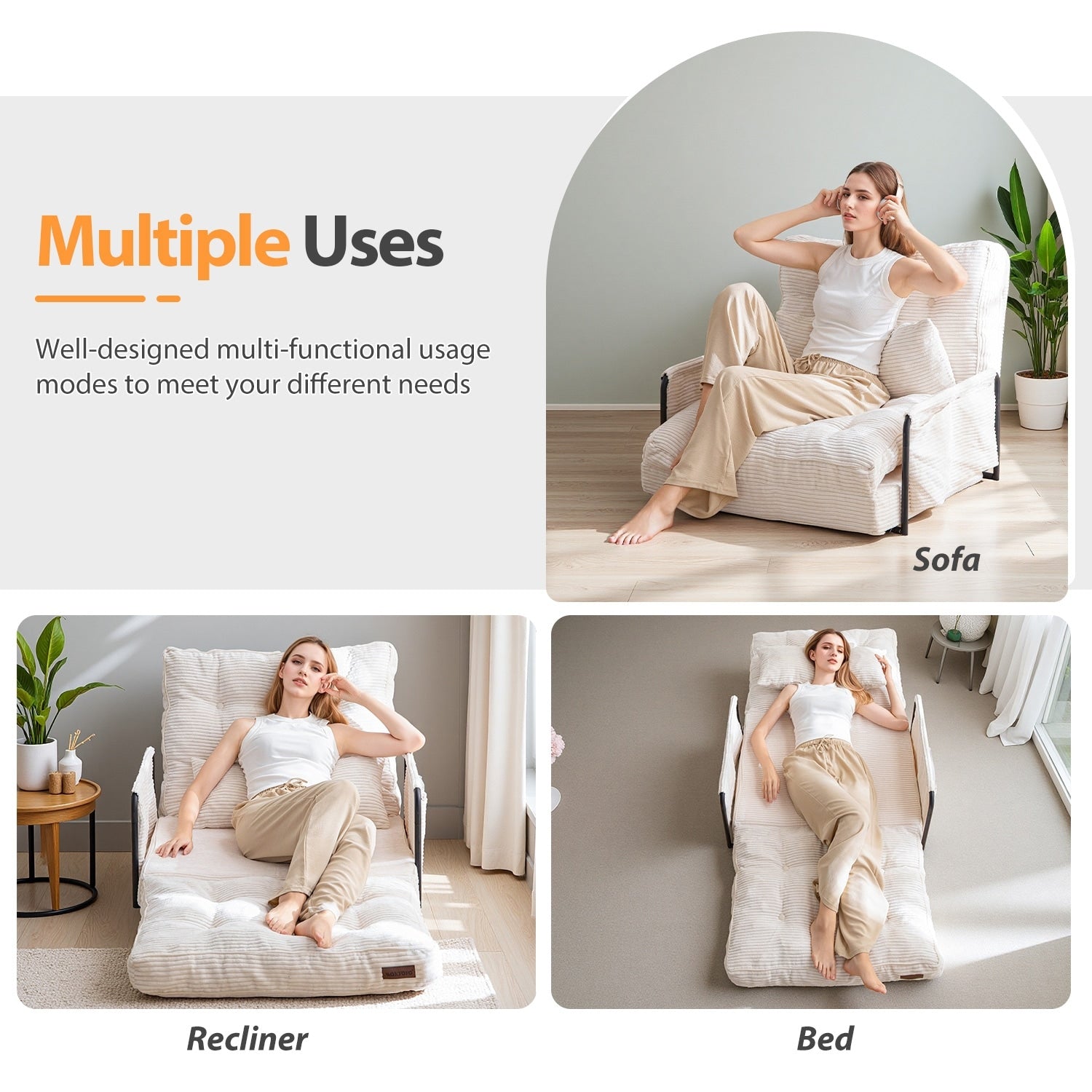 Canapé-lit poire, canapé-lit de sol - 30 x 25,6