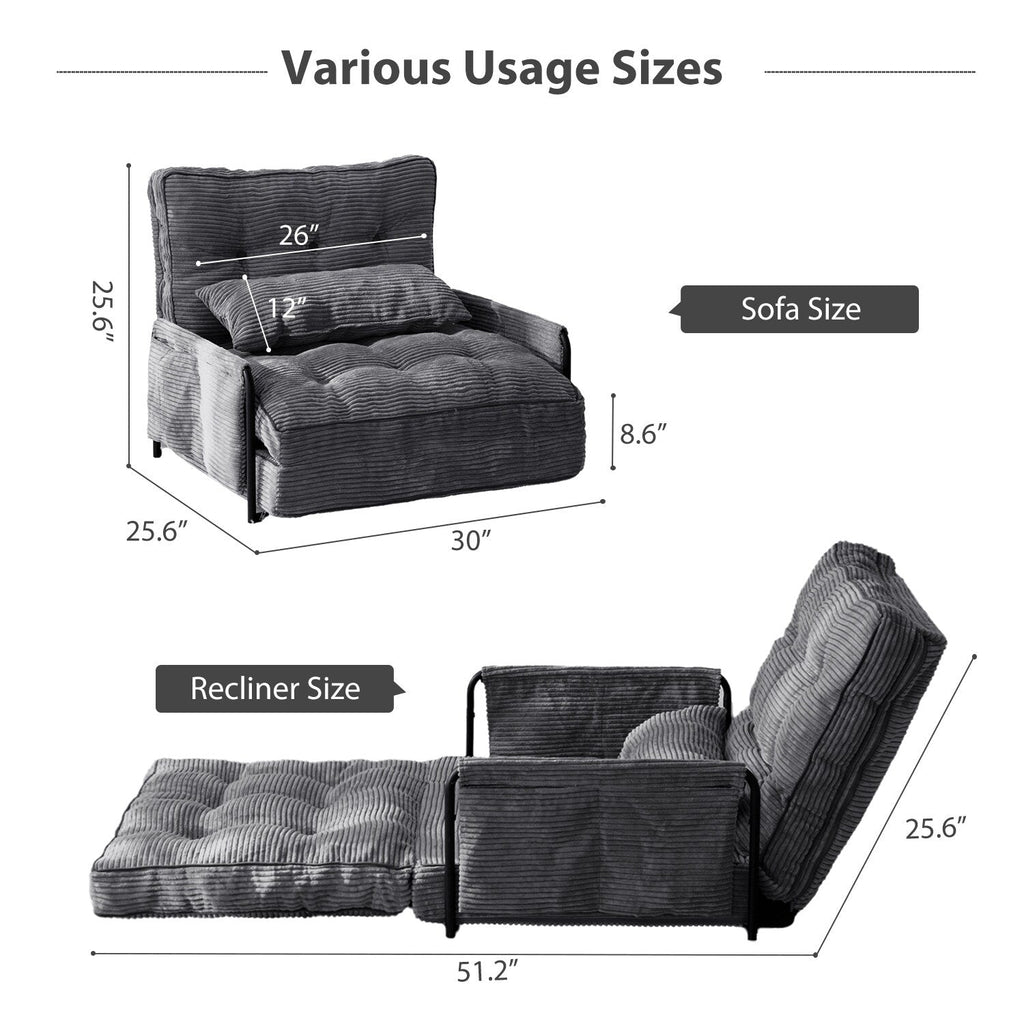 Canapé-lit poire, canapé-lit de sol - 30 x 25,6