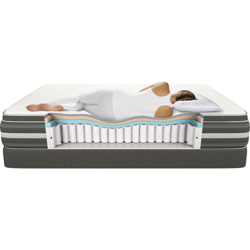 Ensemble de matelas Beautyrest Hybrid Gibson Circle de luxe ferme pour grand lit 