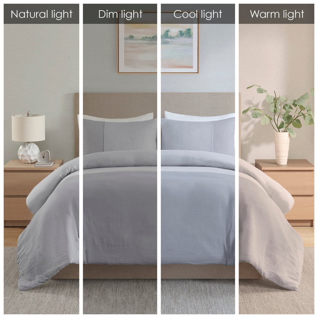 Parure de lit 3 pièces en gaze surdimensionnée Beautyrest Miro (coussin non inclus)