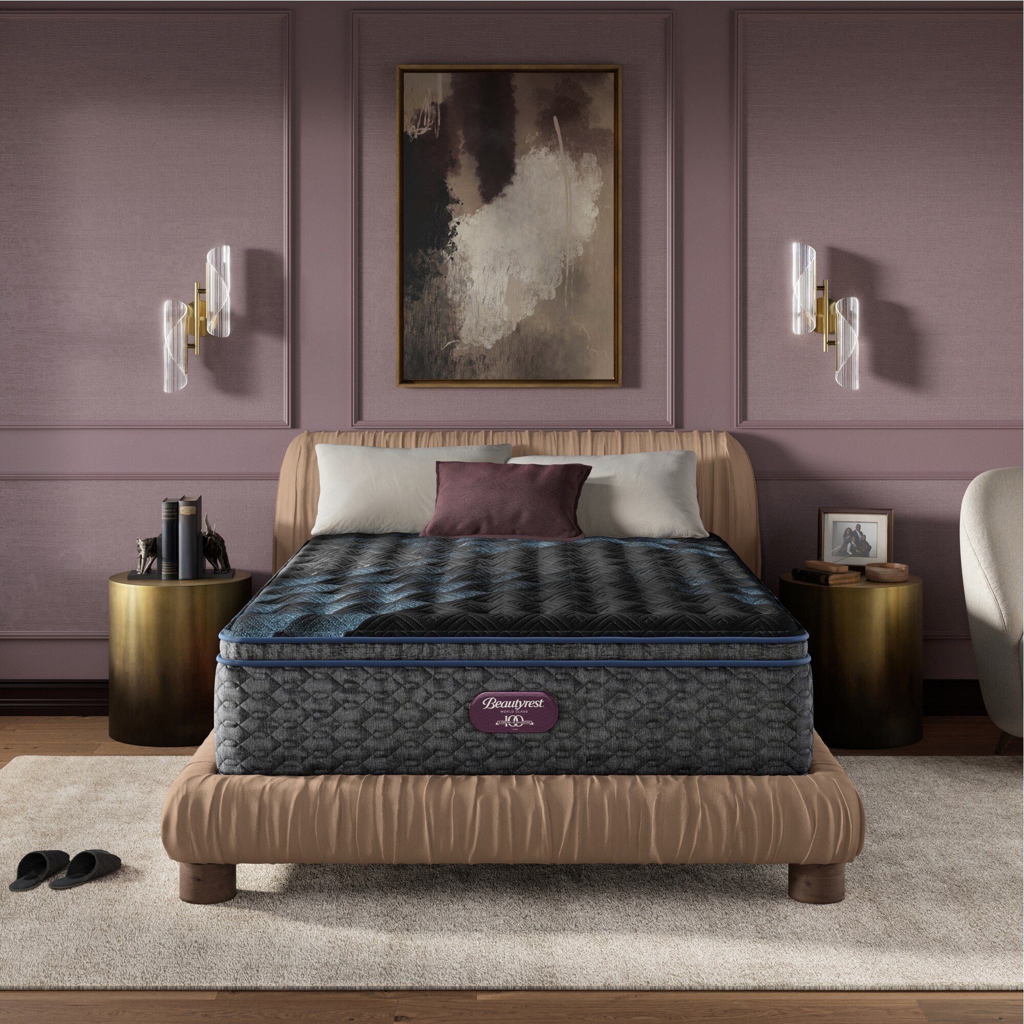 Matelas Beautyrest World Class niveau quatre ferme à plateau-coussin