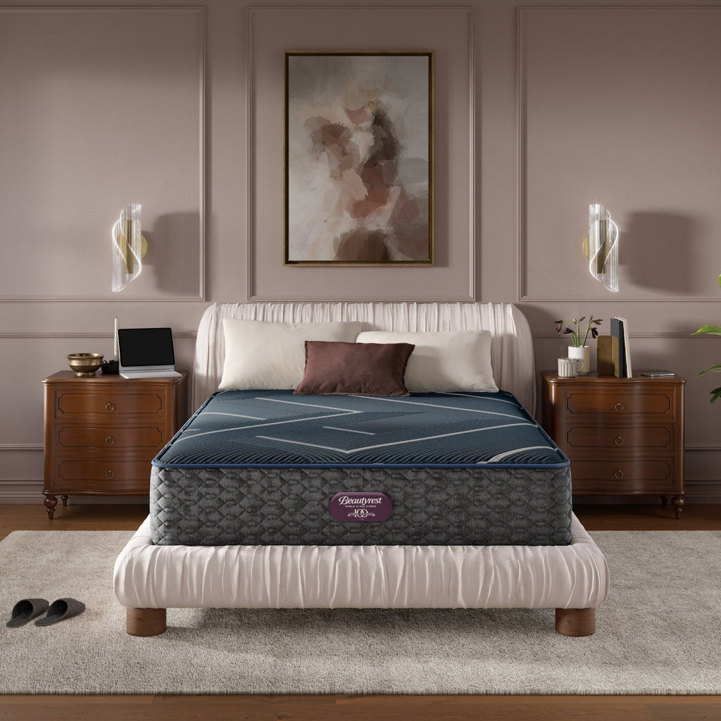 Matelas hybride ferme Beautyrest World Class Level Four - Bleu foncé