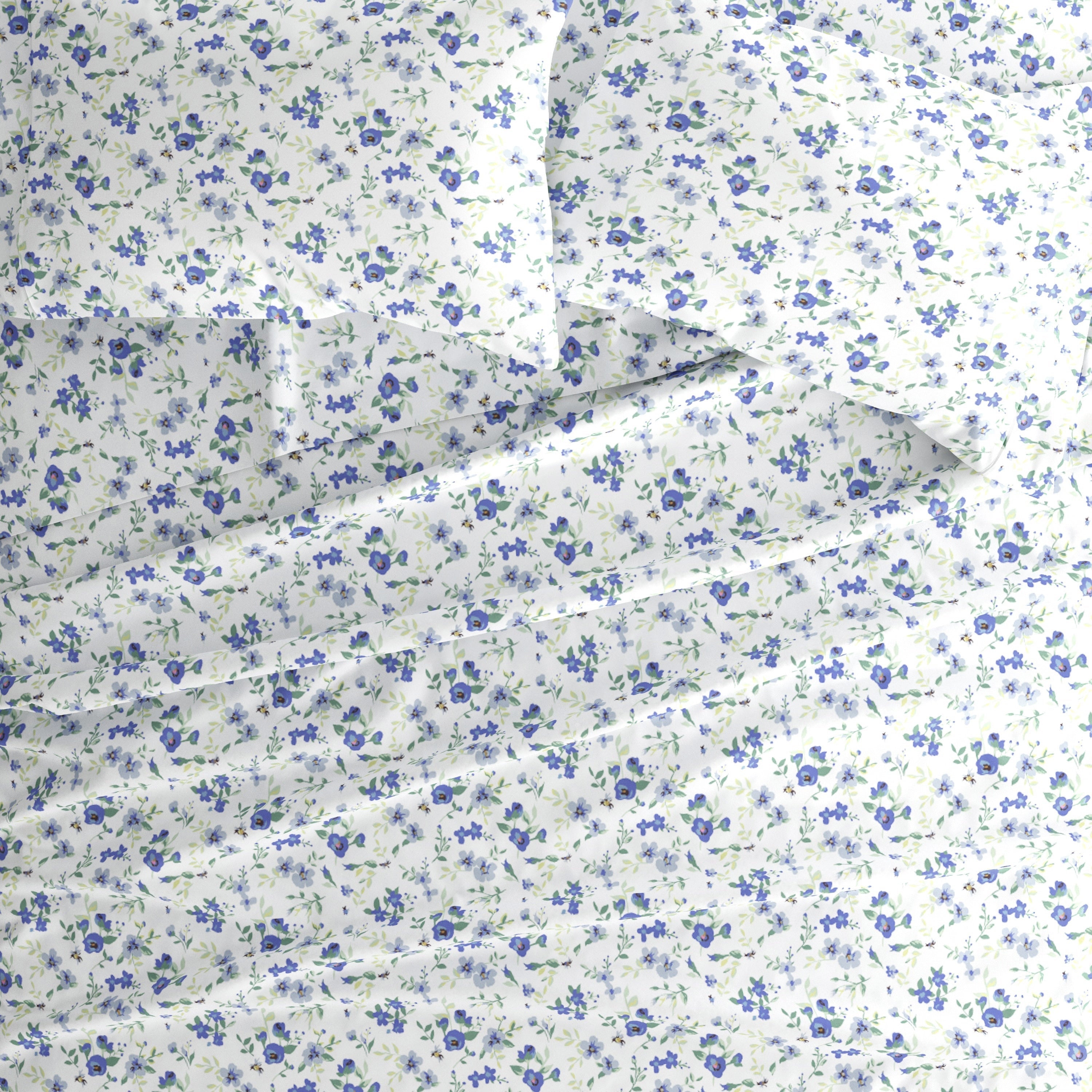 Parure de lit 4 pièces Becky Cameron à imprimé double brossé et poche profonde