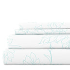 Parure de lit 4 pièces Becky Cameron à imprimé double brossé et poche profonde