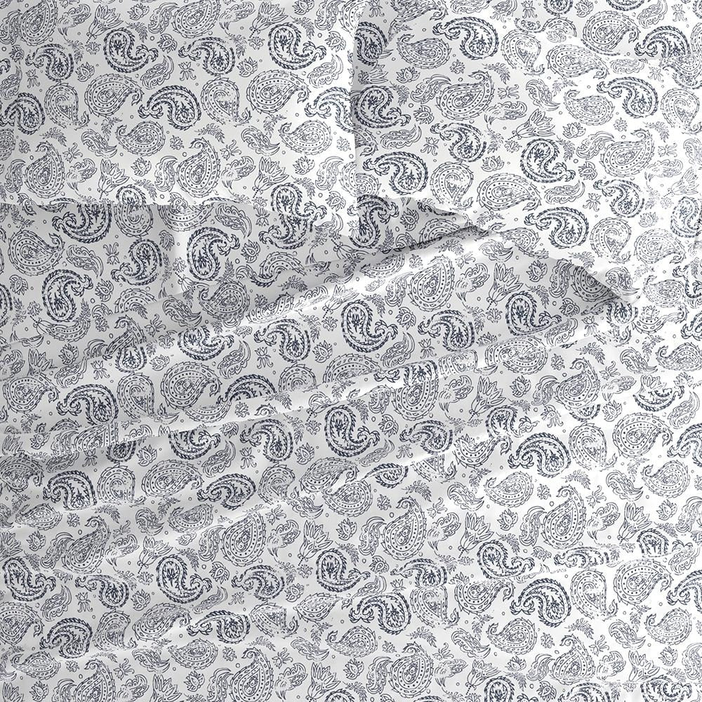 Parure de lit 4 pièces Becky Cameron à imprimé double brossé et poche profonde