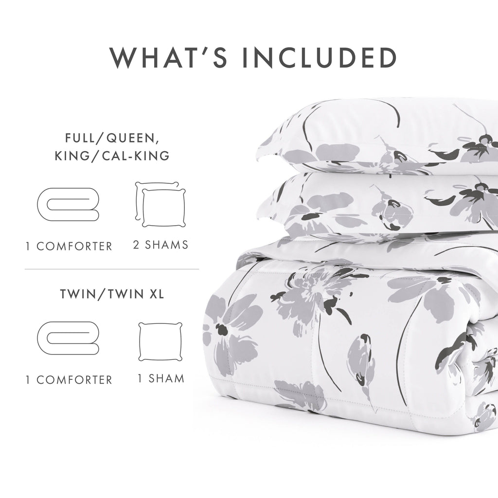 Parure de couette Becky Cameron Premium Magnolia Grey à motifs