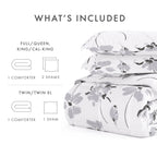 Parure de couette Becky Cameron Premium Magnolia Grey à motifs