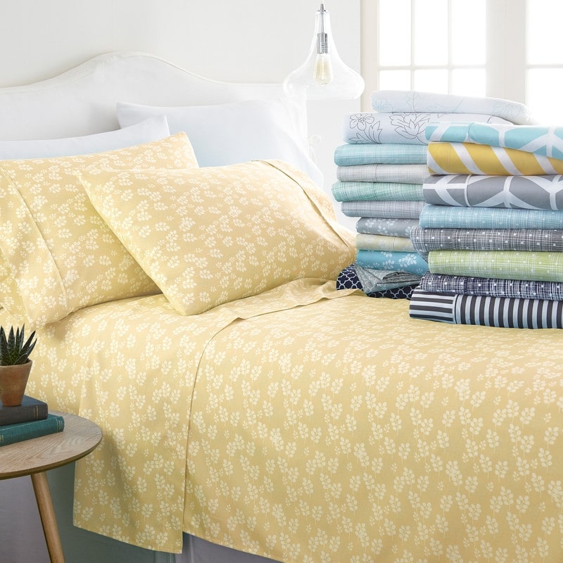 Parure de lit 4 pièces à poches profondes et imprimée Becky Cameron