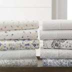 Parure de lit 4 pièces Becky Cameron à imprimé double brossé et poche profonde