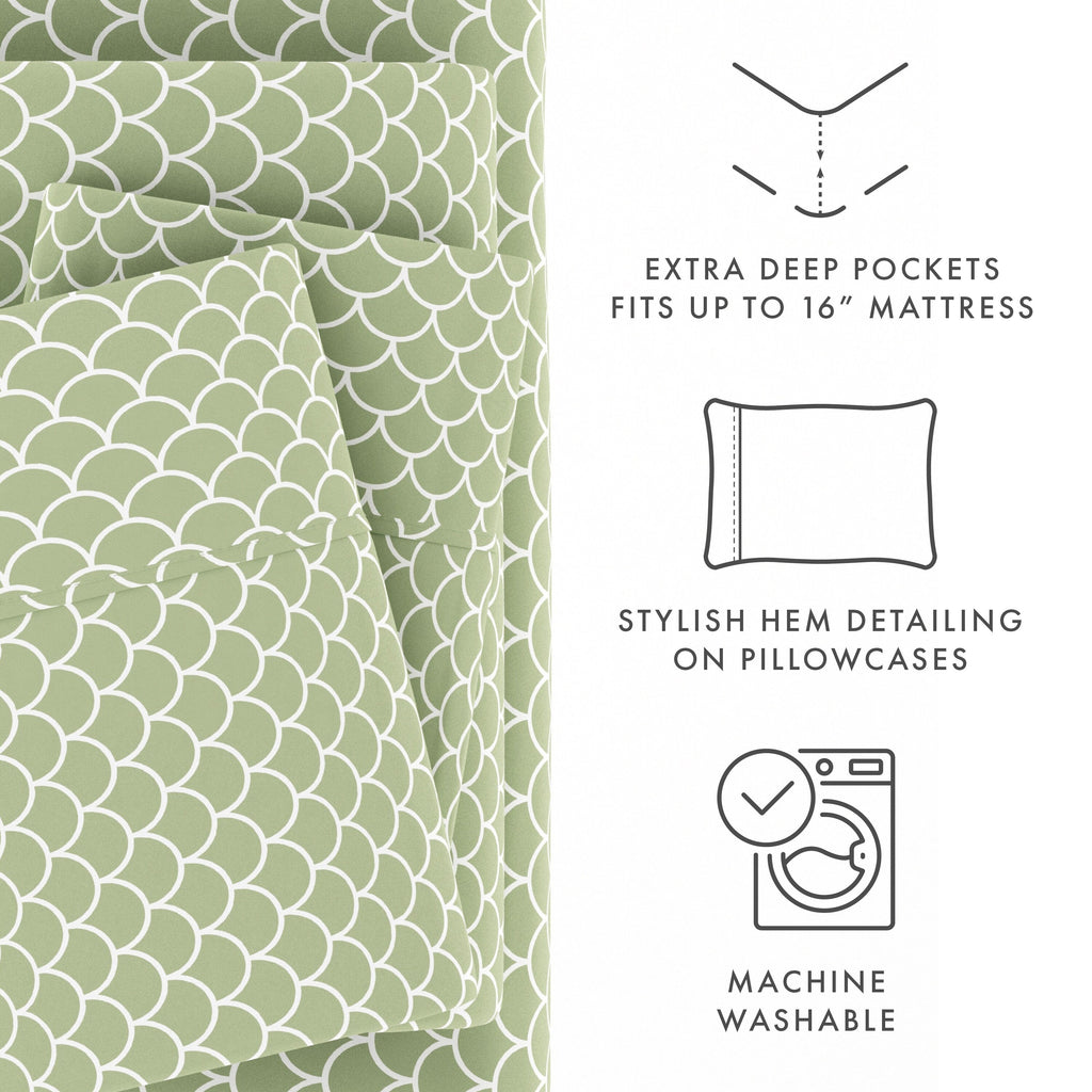 Parure de lit 4 pièces à poches profondes et ultra douce Becky Cameron