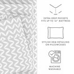 Parure de lit 4 pièces à poches profondes et ultra douce Becky Cameron