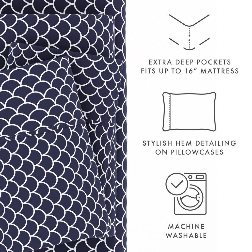 Parure de lit 4 pièces à poches profondes et ultra douce Becky Cameron