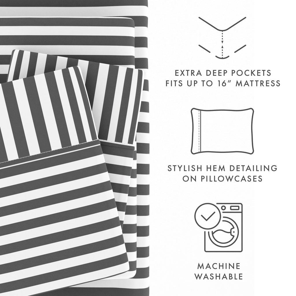 Parure de lit 4 pièces à poches profondes et ultra douce Becky Cameron