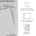 Ensemble de draps à poche profonde ultra doux imprimé Becky Cameron 4 pièces