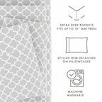 Ensemble de draps à poche profonde ultra doux imprimé Becky Cameron 4 pièces