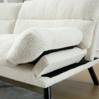 Meubles de chambre à coucher, meubles de salon, canapé avec coussin épais, canapé-lit, canapé-lit avec pieds en métal.