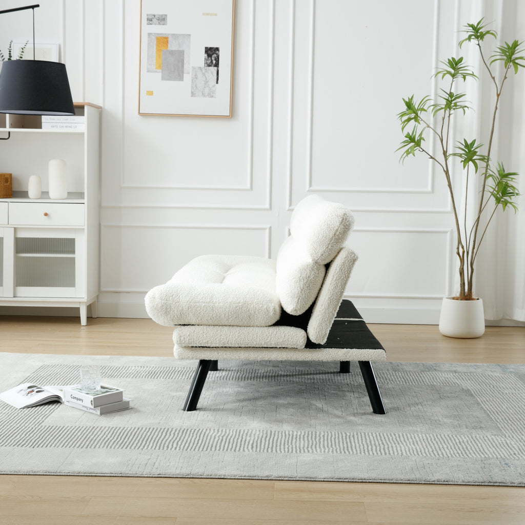 Meubles de chambre à coucher, meubles de salon, canapé avec coussin épais, canapé-lit, canapé-lit avec pieds en métal.