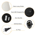 Lot de 2 lampes de chevet avec ports USB - 2 pièces