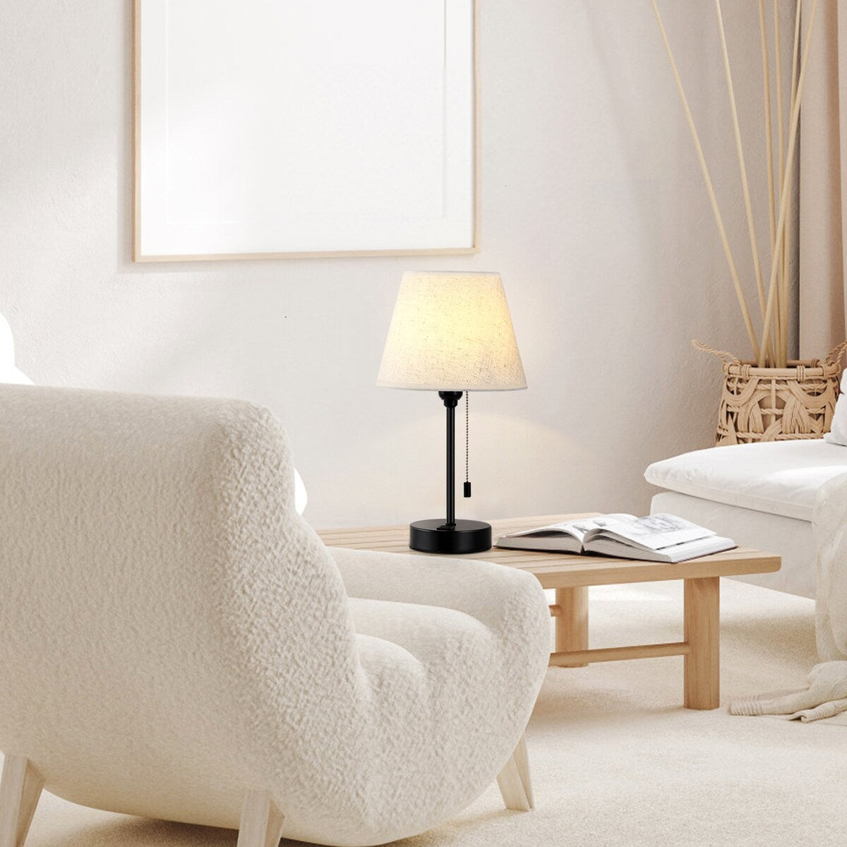 Lot de 2 lampes de chevet avec ports USB - 2 pièces