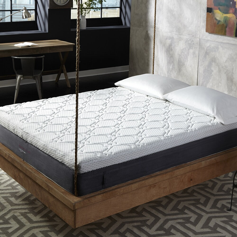 Matelas Behrens Kensington Manor 11 pouces, double, réversible, matelassé en mousse à mémoire de forme