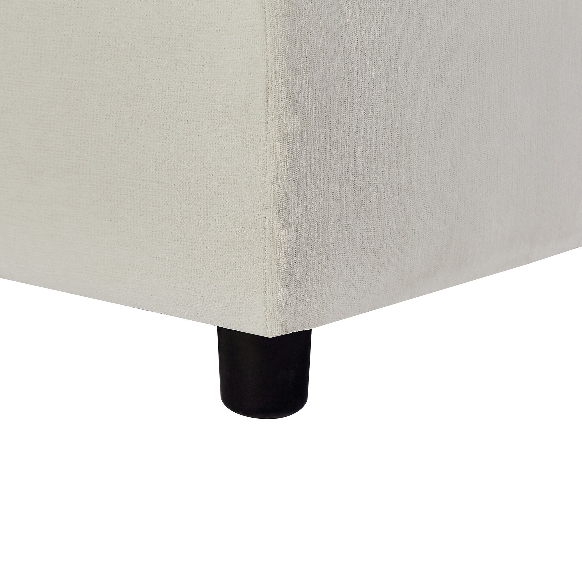 Canapé sectionnel beige en polyester en forme de L de 102,4 po avec repose-pieds réversible, coussins épais et pieds en plastique résistants