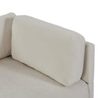 Canapé sectionnel 3 places en polyester beige de 102,4 po avec repose-pieds réversible