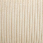 Canapé 3 places en velours côtelé beige 105 avec coussins de dossier amovibles et 5 oreillers pour le salon