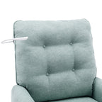 Fauteuil inclinable pivotant à 270° beige avec port USB, base à bascule et poche latérale