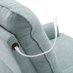 Fauteuil inclinable pivotant à 270° beige avec port USB, base à bascule et poche latérale