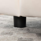 Canapé 3 places beige avec taie d'oreiller amovible