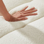 Canapé 1 place en tissu beige de 100 cm avec cadre en bois robuste, rembourrage en mousse souple et support dorsal confortable.