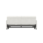 Canapé-lit gigogne 3-en-1 en velours beige 63,8 avec rangement latéral pour le salon