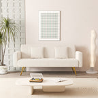 Canapé-lit double pliable multifonctionnel beige 73,6 avec pieds en métal et oreiller pour salon